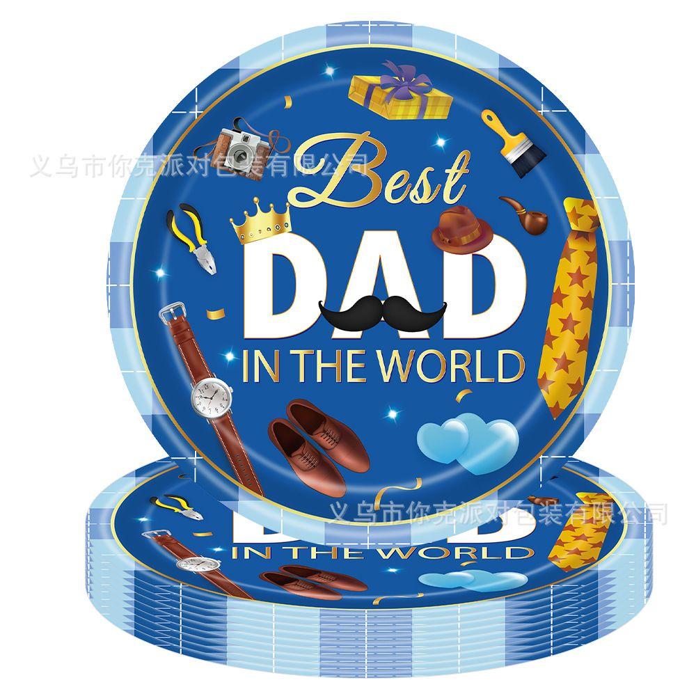 Father's Day Party Paper Plates, Cups, Napkins, Disposable Tablecloths, Decorative Tableware, and Themed Decor Set