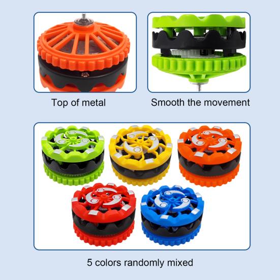 Светящийся волчок для снятия стресса, портативный, светящийся гироскоп, искры при столкновении, подсветка