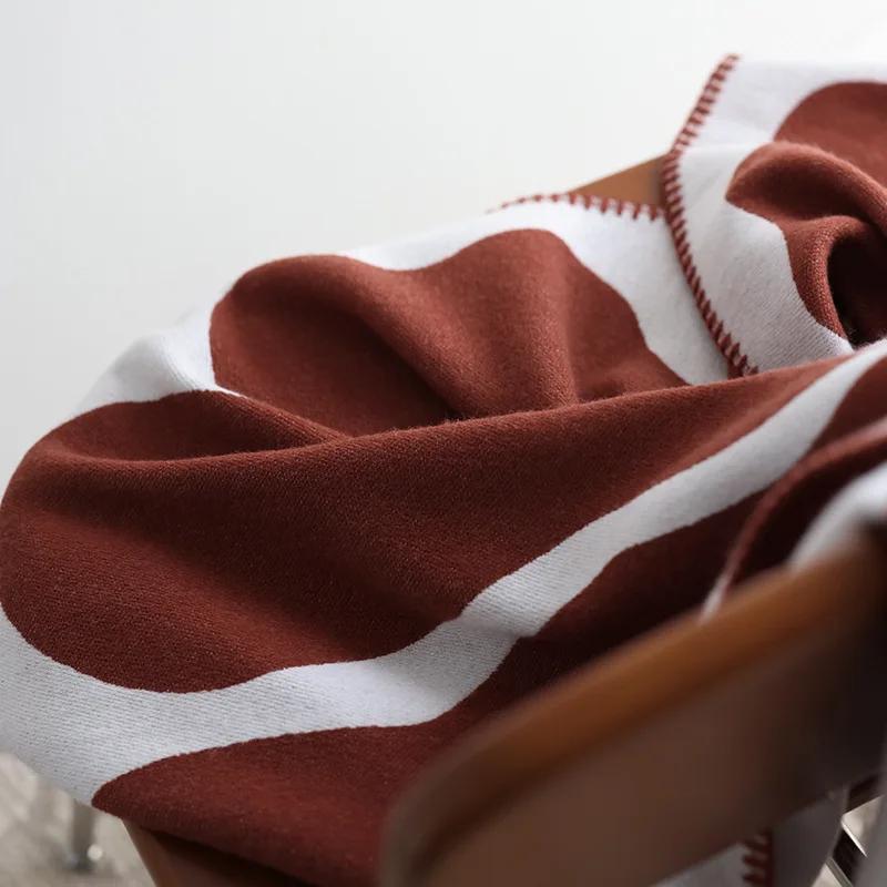 Имитация кашемирового жаккардового пледа, мягкое покрывало для отдыха, домашний декор, чехол для дивана, скандинавская классическая шаль, роскошное теплое одеяло