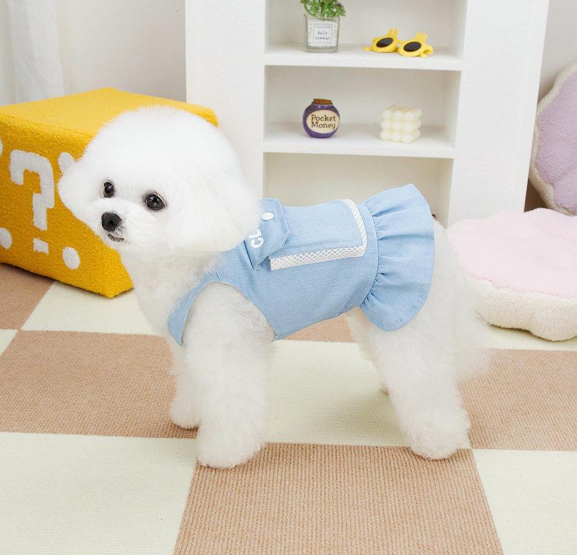 Новая одежда для домашних животных весна/лето: Платье принцессы Тедди и комбинезон для маленькой собачки