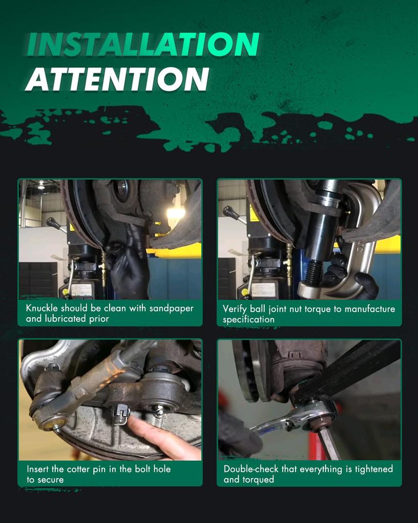 SCITOO Suspension Kit 2pcs Front Outer Tie Rod Ends for RWD 2005-2010 Chrysler 300