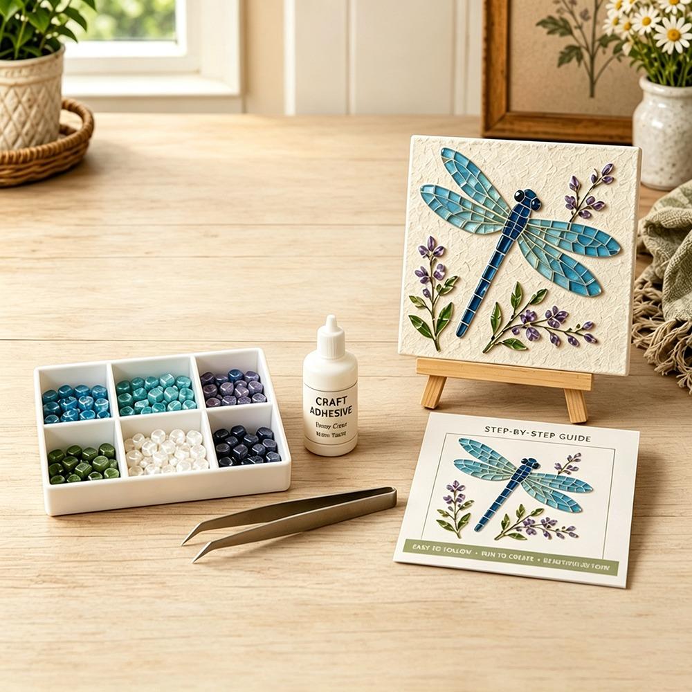 Glass Tiles Mosaic Kit DIY Beginner Friendly Glass Mosaic Kit Garden Animals Arts For Beginner