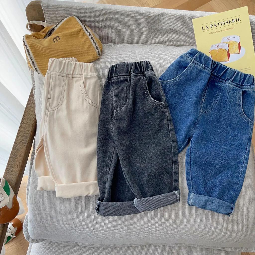 Baby Boys Denim Pants Solid Color Infants Baby Pants Jeans Casual Pants