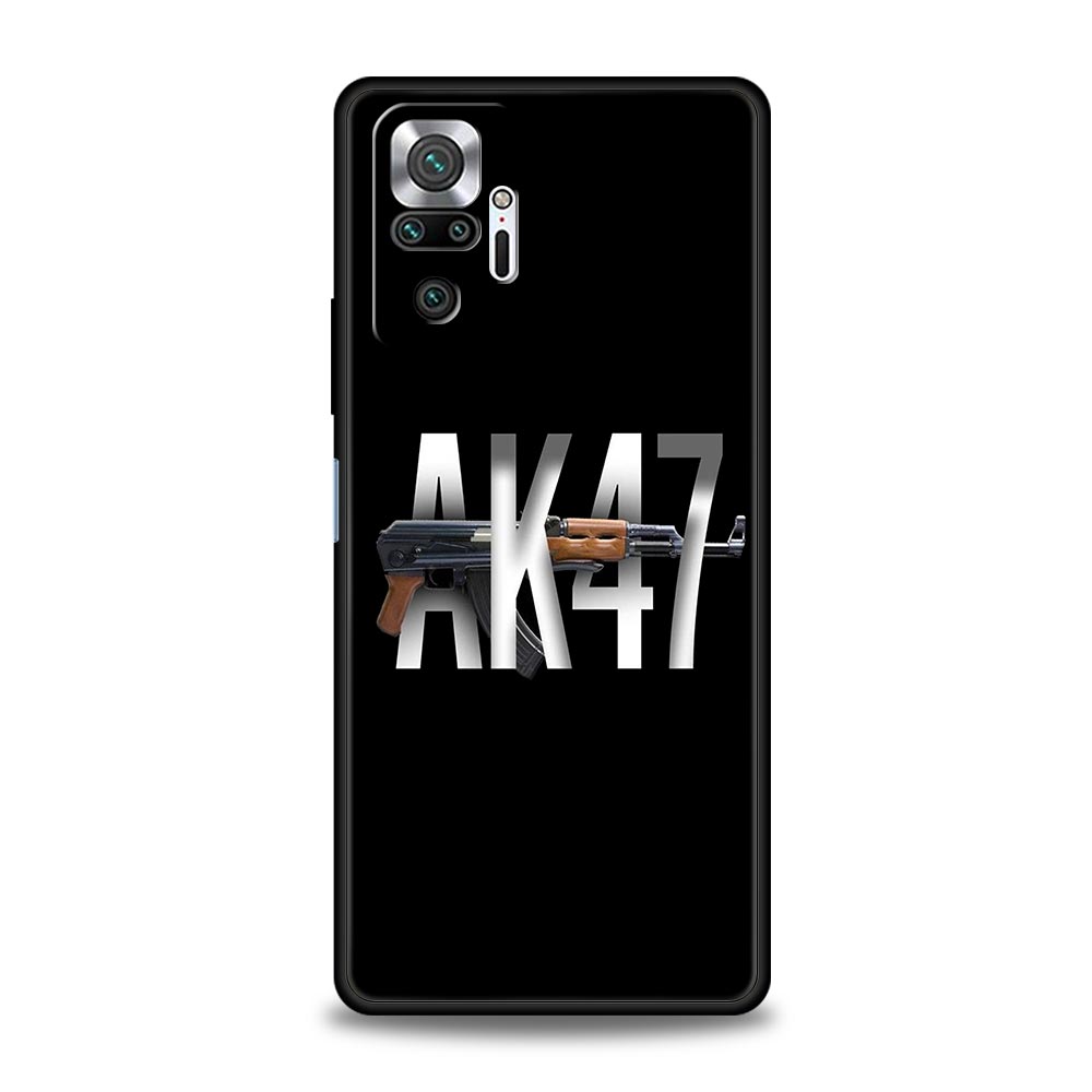 Чехлы для Redmi 10C AK47, пистолет, пули, чехол для телефона для Xiaomi Redmi Note 12 11 9S 9 8 10 Pro Plus 7 9T 8T 9C 9A 8A, чехол