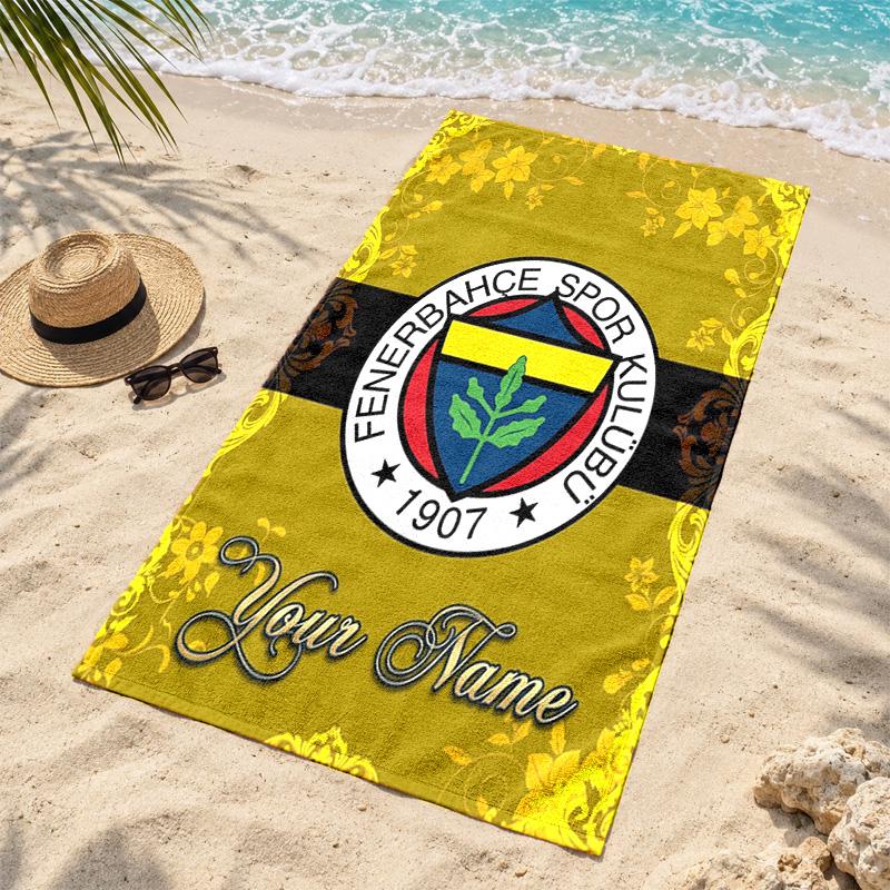 Fenerbahce Custom Name Beach towels also serve as bath towels summer essential a musthave for the outdoors the beach and the pool