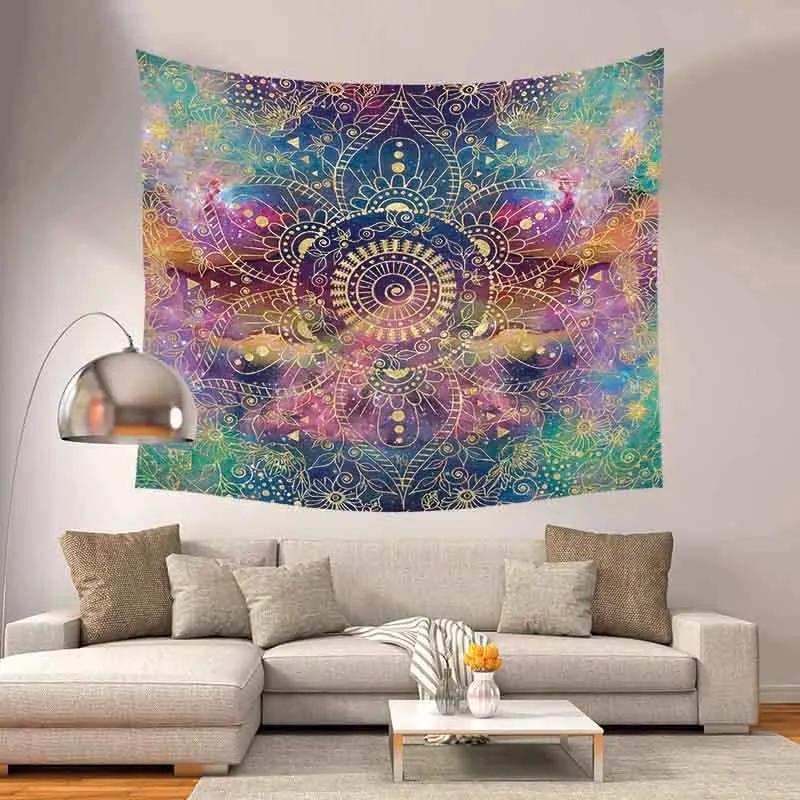 Tapestry Bedspread Yoga Mat Blanket Colorful Mandala Home Decor Wall Hanging