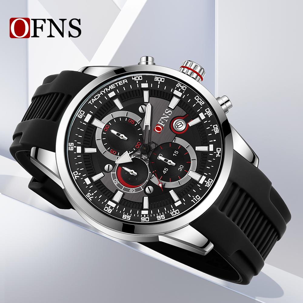 Business Men's Quartz Watch Three Eye Six Needle Chronograph Waterproof Night Light Calendar Men's Quartz Watch