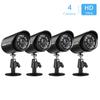 4pcs Full High Definition 1080P 2MP Security Analog Cameras Outdoor Weatherproof CCTV Surveillance