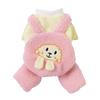 Pet clothes Autumn and winter overalls Thickened fleece thermal cotton-padded clothes Teddy Bigbear Small dog dog four-legged clothes