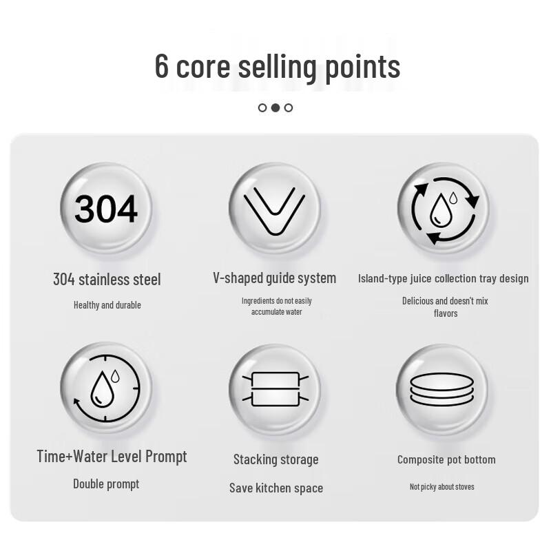 Supor 3-Layer 304 Stainless Steel Steamer Pot