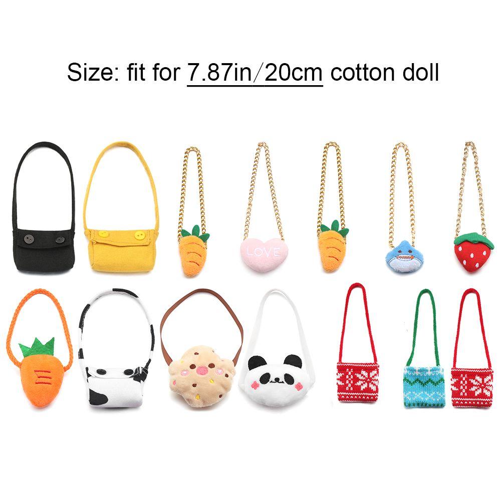 Dressing Game Plush Handbag 20CM Doll Bags Dolls Accessories Miniature Messenger Bag Cartoon Animal