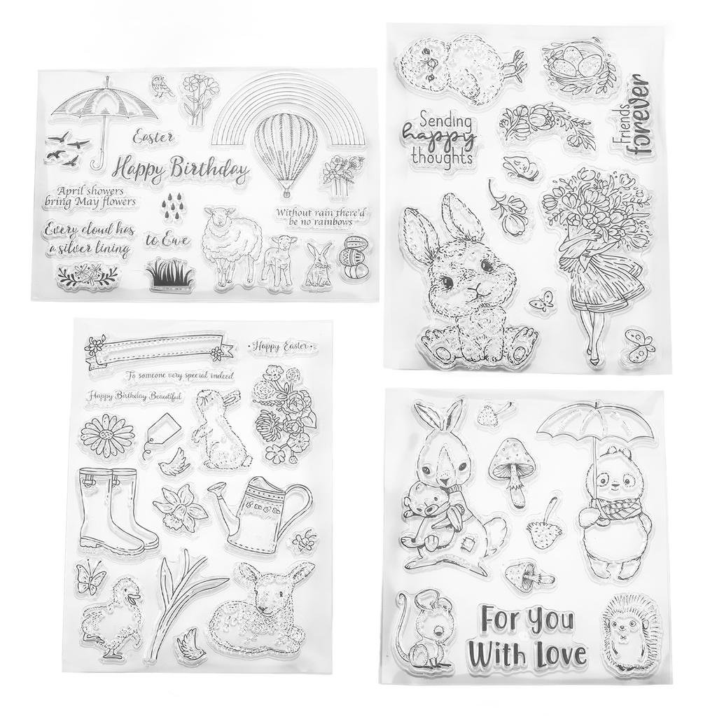 4 шт. прозрачные штампы из переработанной бумаги, прозрачные декоративные штампы, подарки ручной работы для изготовления альбомов ручной работы