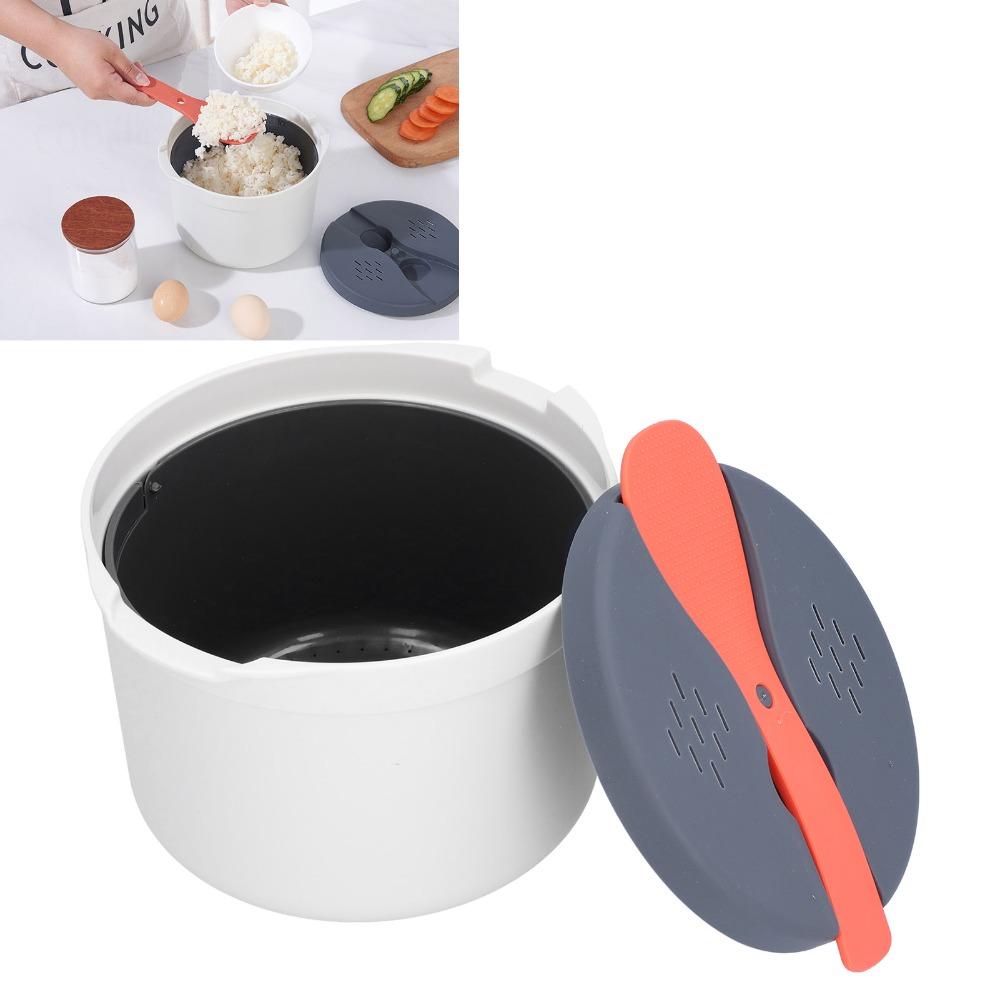 PP Material Rice Steamer Pot 2L Microwave Cookware Set Rice Cooker Steamer For Cooking Vegetables
