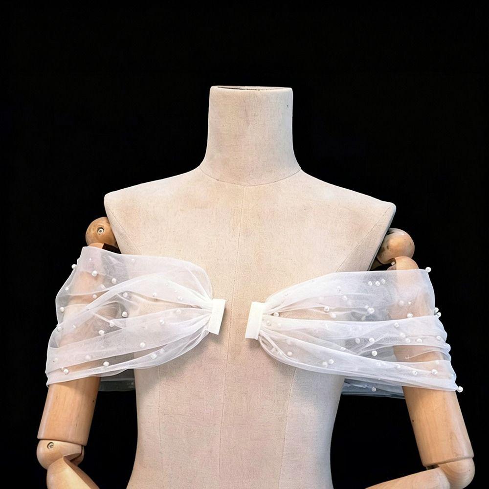 Elegant Detachable Sleeves Tulle Arm Covers Accessories Romantic Bridal Sleeves  Bridal Party
