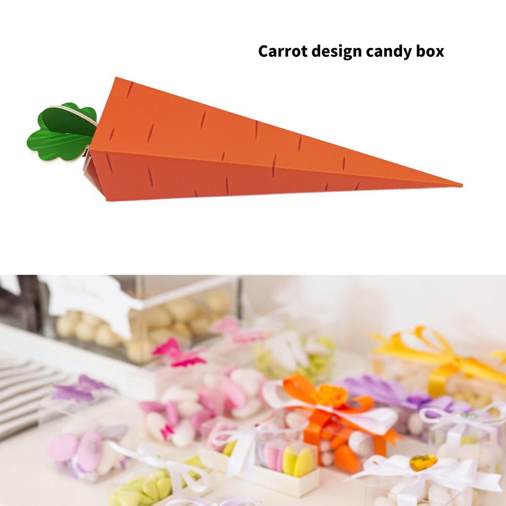 50Pieces Carrot Snack Box Gift Boxes Carrot Theme Candy Box Carrot Celebration Box Suitable for Treats and Candy