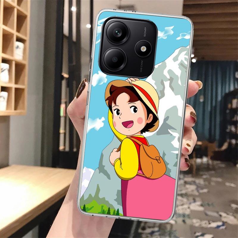 Милый Мультяшный Силиконовый Чехол Heidi для Xiaomi Redmi Note 14 14S 13 12 12S 11 Pro Plus 11S 10 10S 11T 11E 4G 5G Мягкая Крышка