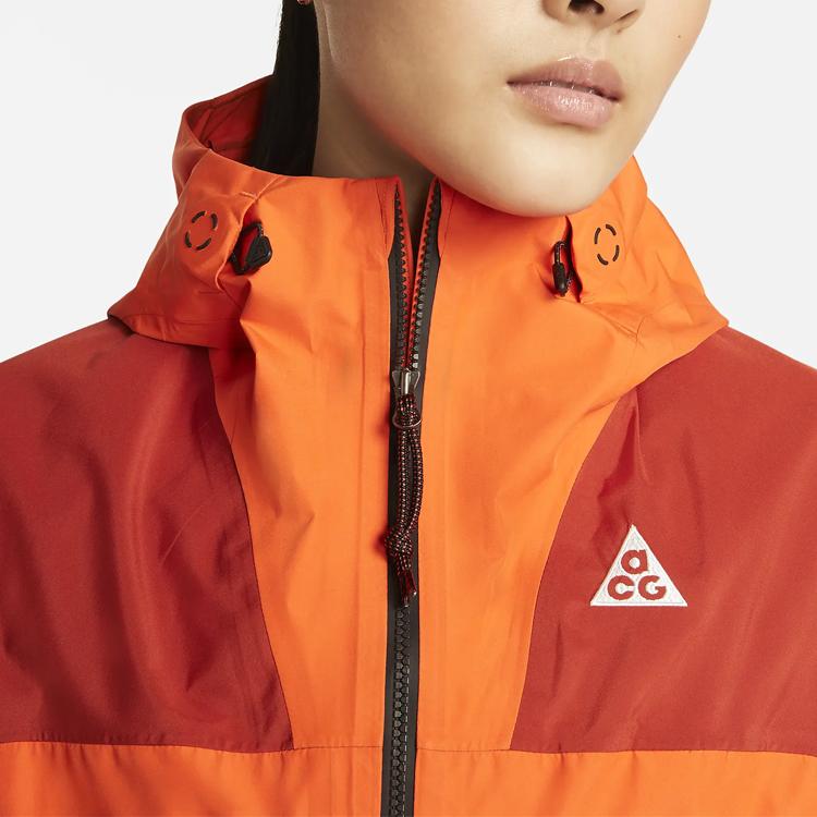 Nike Женские куртки ACG Оранжевая с капюшоном Умеренная Другое DB8150-817