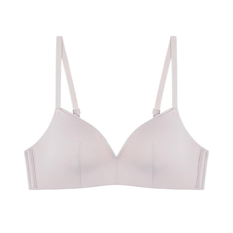 Французский бюстгальтер без маркировки для девочек, мягкое дышащее нижнее белье, женский бюстгальтер с небольшой грудью, собранный