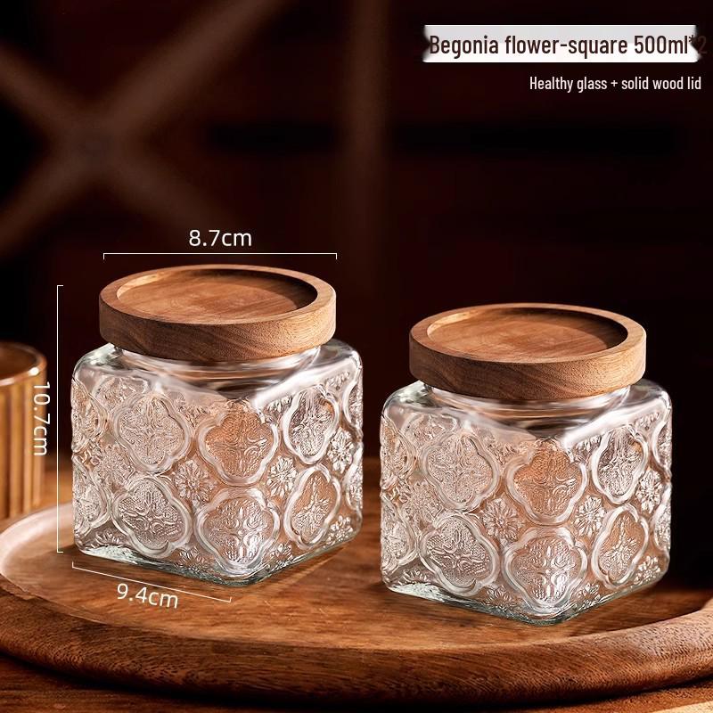 Стеклянная герметичная банка для хранения закусок, сухофруктов, чая, сахара и зерновых