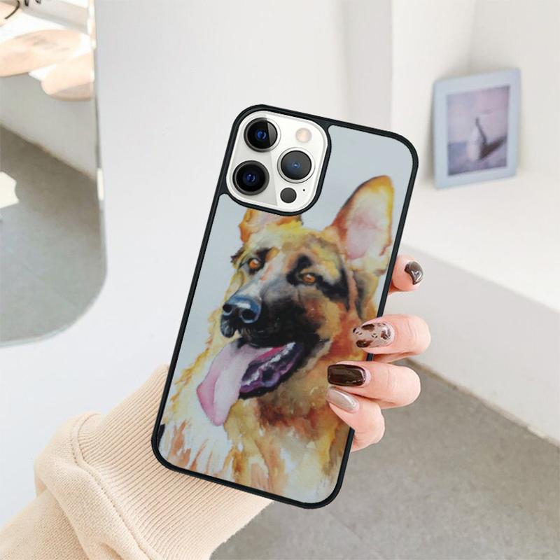 German Shepherd Dog Phone Case For iPhone 17 Air 16 15 14 11 12 13 Pro  MAX Plus coque Cover Shell