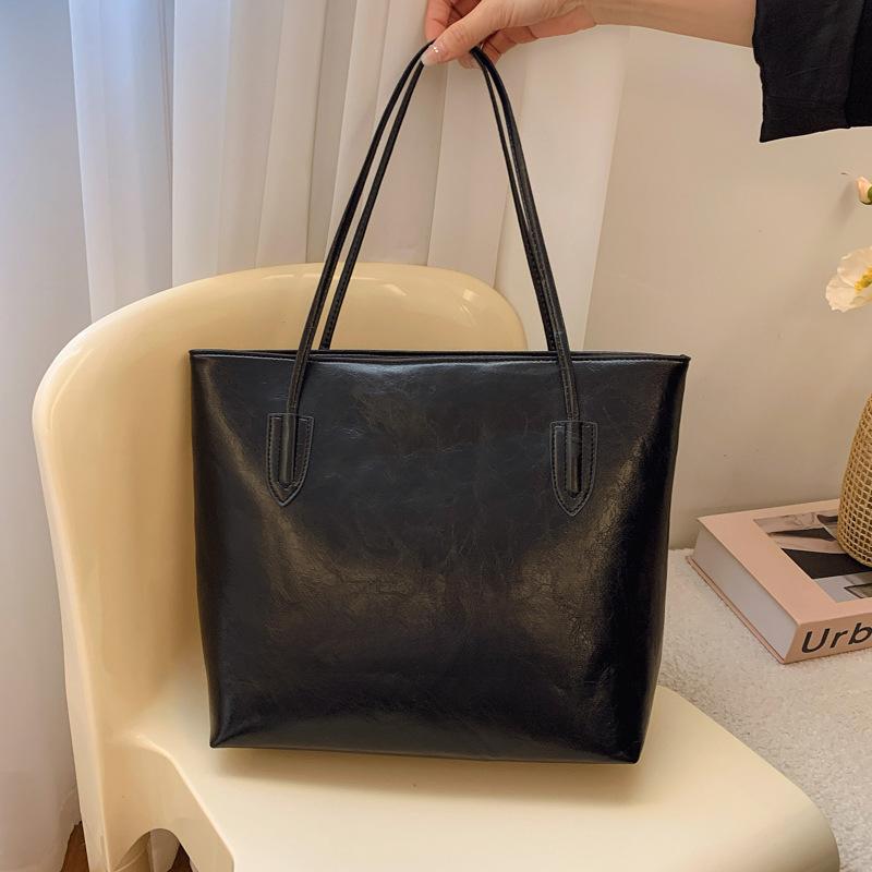 Большая вместительная сумка, модная женская сумка-тоут, универсальная сумка через плечо в стиле ретро