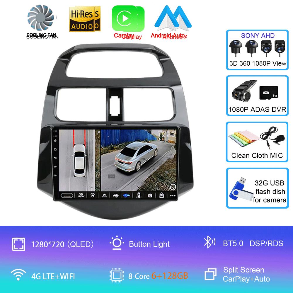 Android 14 Video Player Carplay Car Radio For Chevrolet Spark Beat Matiz Creative 2010 - 2014 Multimedia  GPS 2din Stereo