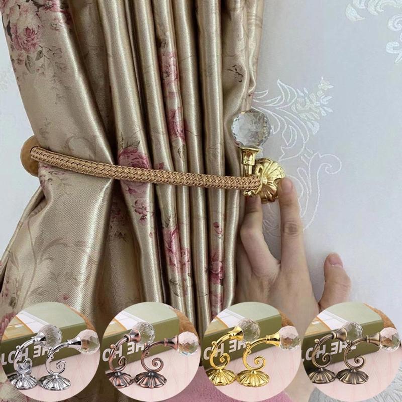 Настенный держатель для штор, декоративные подхваты для штор с хрустальным шаром