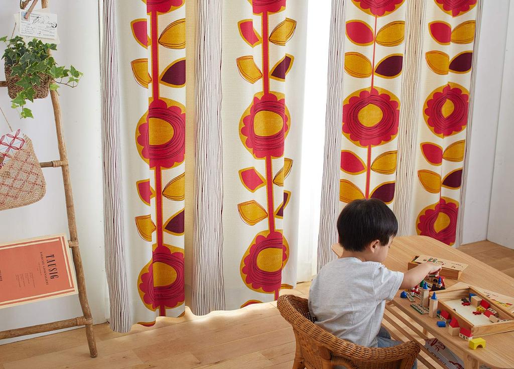 Светонепроницаемые шторы Suminoe Подсолнух 100X200см Розовый 1 штука V1211