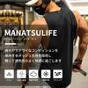 Майка для активного отдыха Manatsulife для силовых тренировок и сетчатая BX08 Мужской топ, без рукавов, фитнес, ткань, (М, Черный)