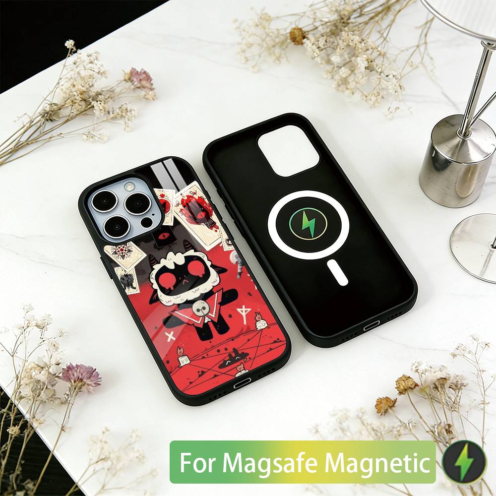Games Cult of the Lamb Phone Case For iPhone17,16,15,14,13,12,11 Plus,Pro Magnetic For Magsafe Wireless Charging