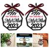 1Pc/2Pcs Christmas Pendant First Christmas As Mr. And Mrs. Pattern Hanging Ornament Gift for Holiday Decoration