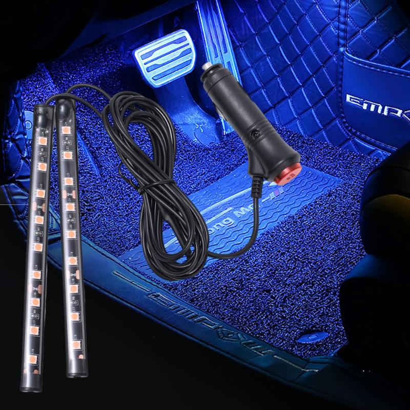 LED Automotive Bar Strip Lights Universal Car Interior Atmosphere Light Mood Foot Cigarette Lighter USB Decorative Signal Lamp