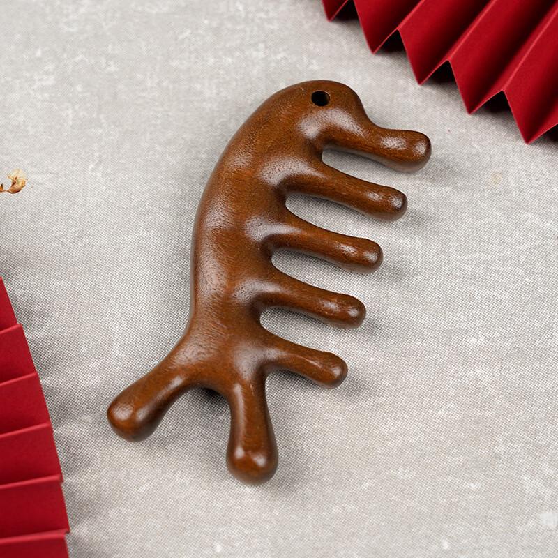 Shiguangjing Golden Sandalwood Scalp Massage Comb