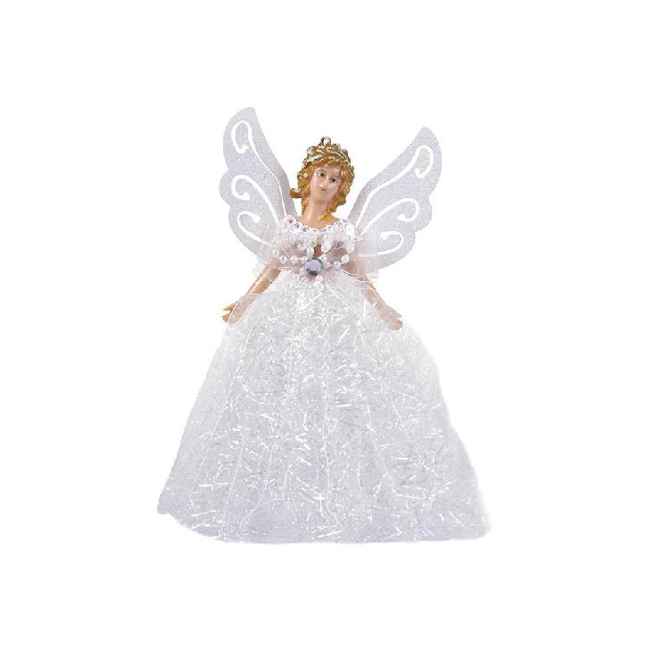 Christmas Angel Tree Topper Pendant Delicate Angel Figurine Ornaments Christmas Tree Decor Festive New Year Party Decoration 7