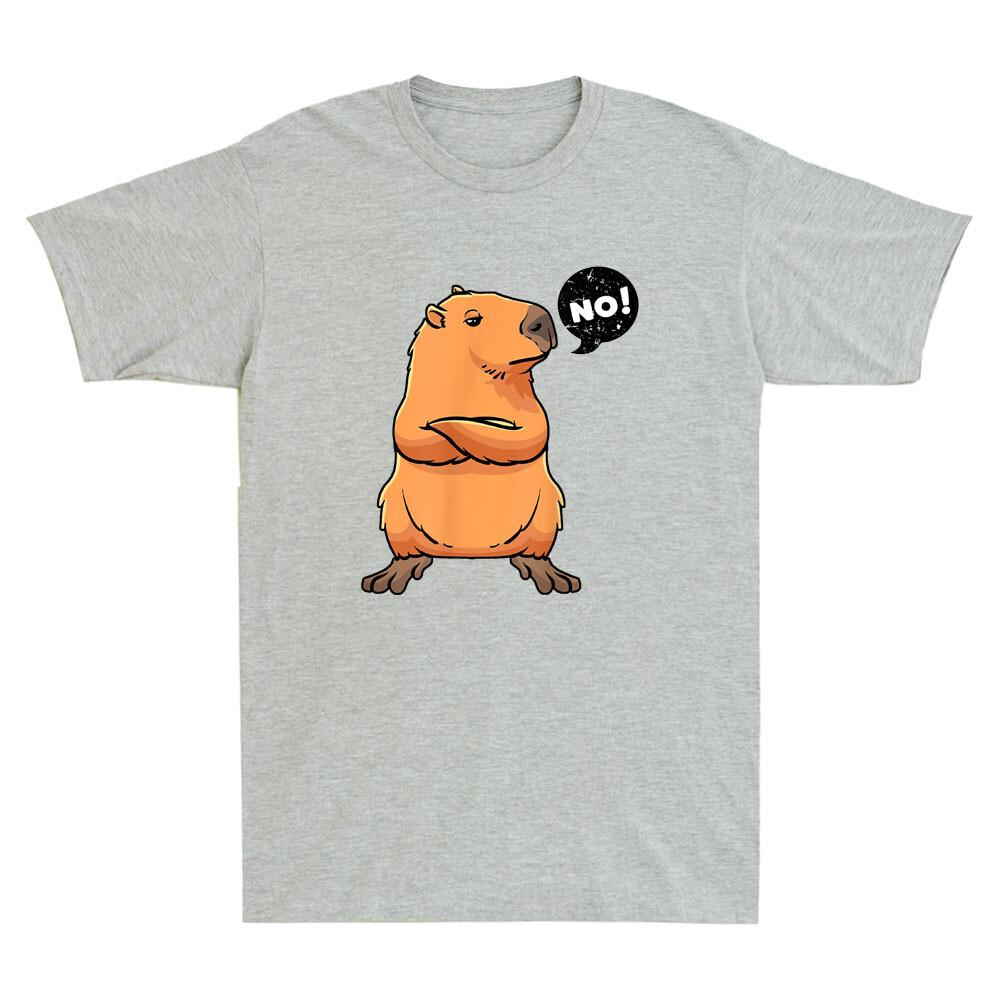 NO Funny Capybara Giant Cavy Rodent Graphic Novelty Unisexs Short Sleeve TShirt