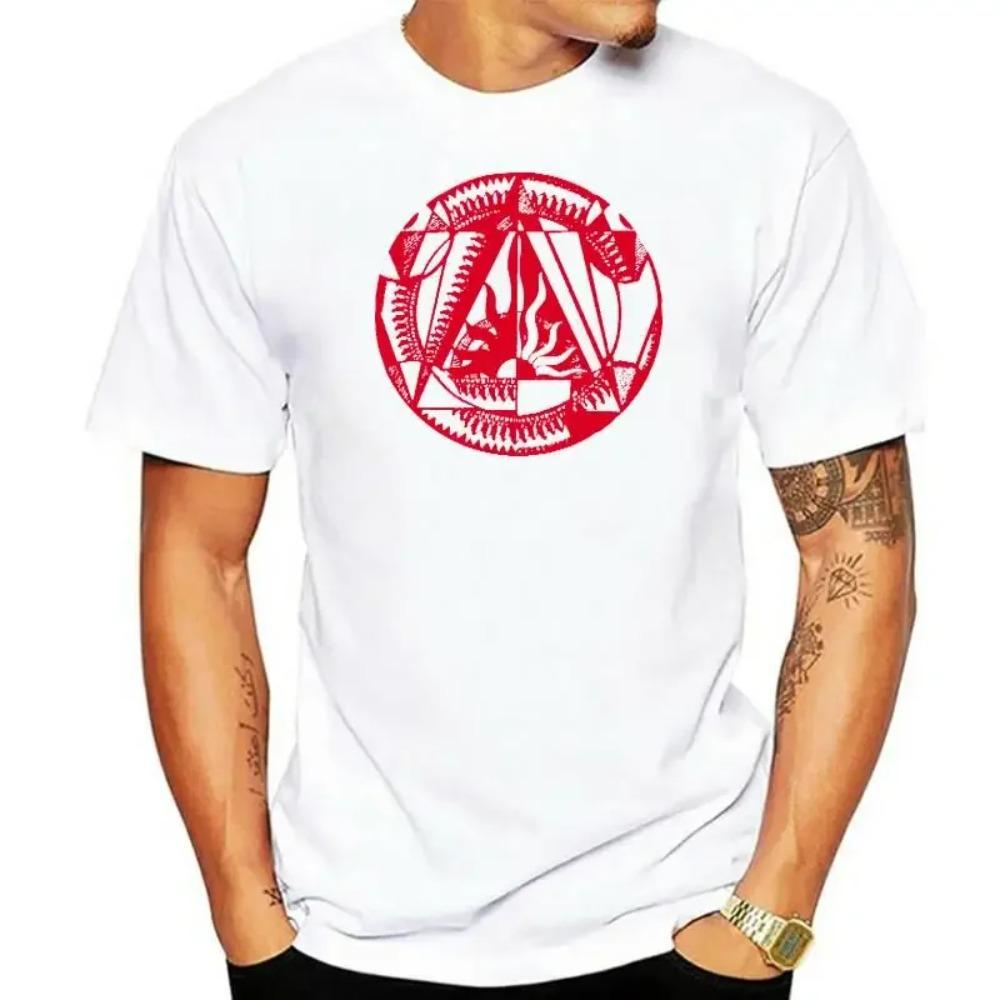Sacred Fire Языческая одежда Оккультная мода Сверхъестественная рубашкаАльтернативная одежда Футболка с трафаретной печатью мужская футболка