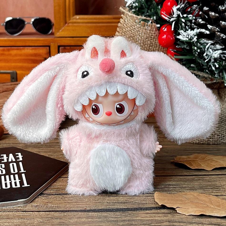 Лабубу 4.0 Монстры Пин Монстры Серия Сказок Леса Одежда Милая Плюшевая Утка Крючок Вязаная Одежда Аксессуары для Кукол