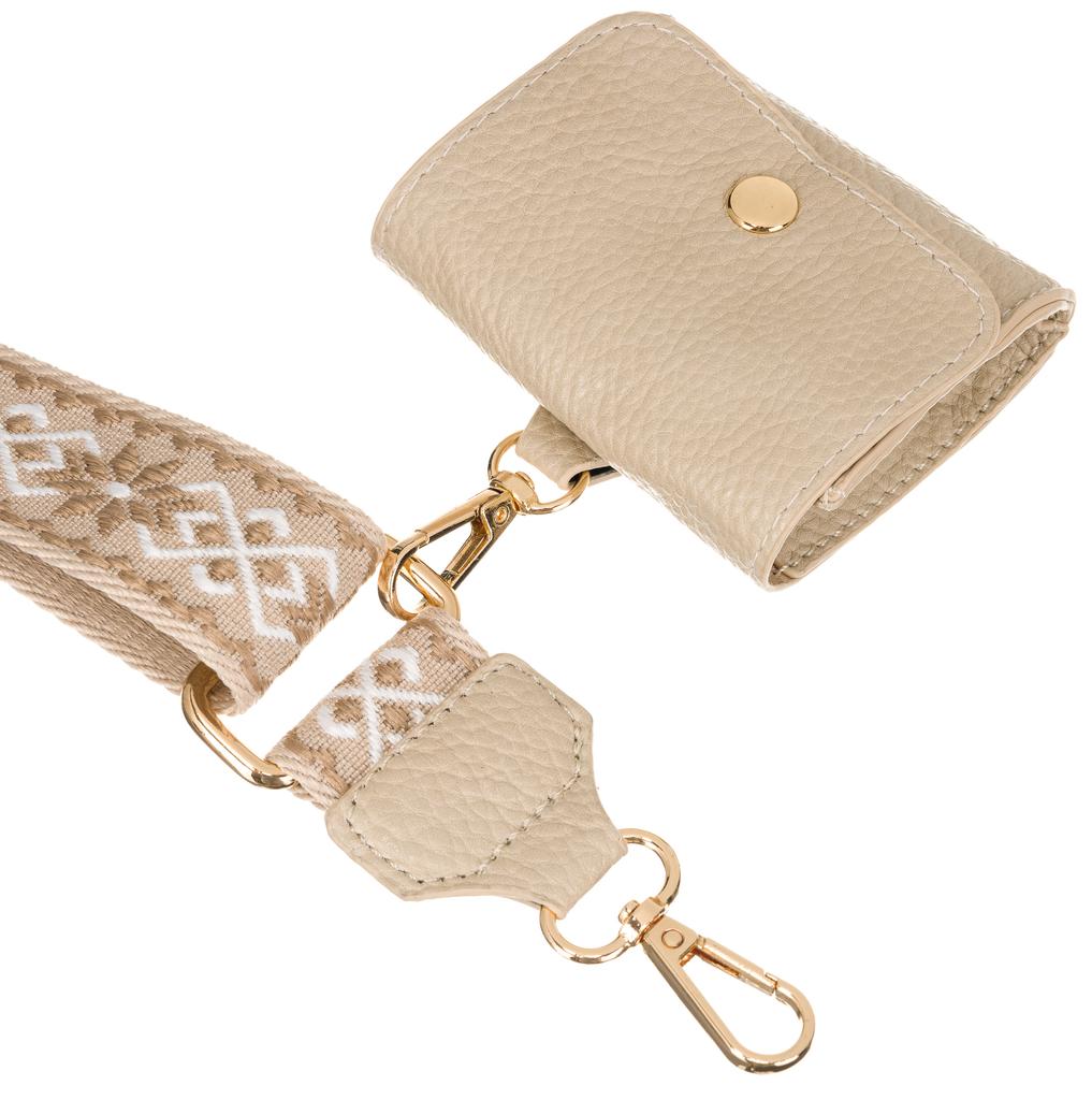 Women's double messenger bag with a coin purse made of eco-leather - Rovicky