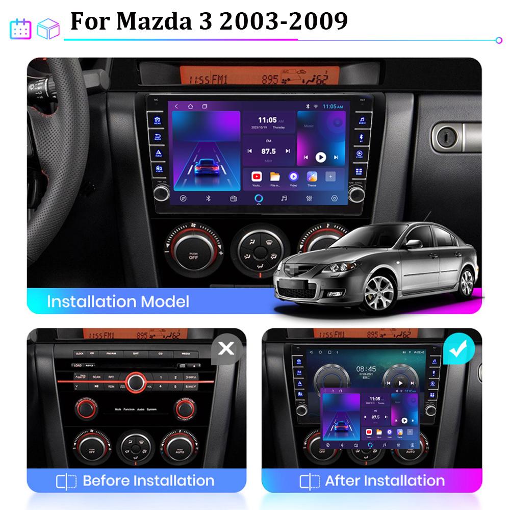 icreative Для Mazda 3 2003-2009 с кнопкой Android автомобильный радиоприемник мультимедийный плеер навигация стерео GPS 2 Din Carplay 2 + 32 ГБ