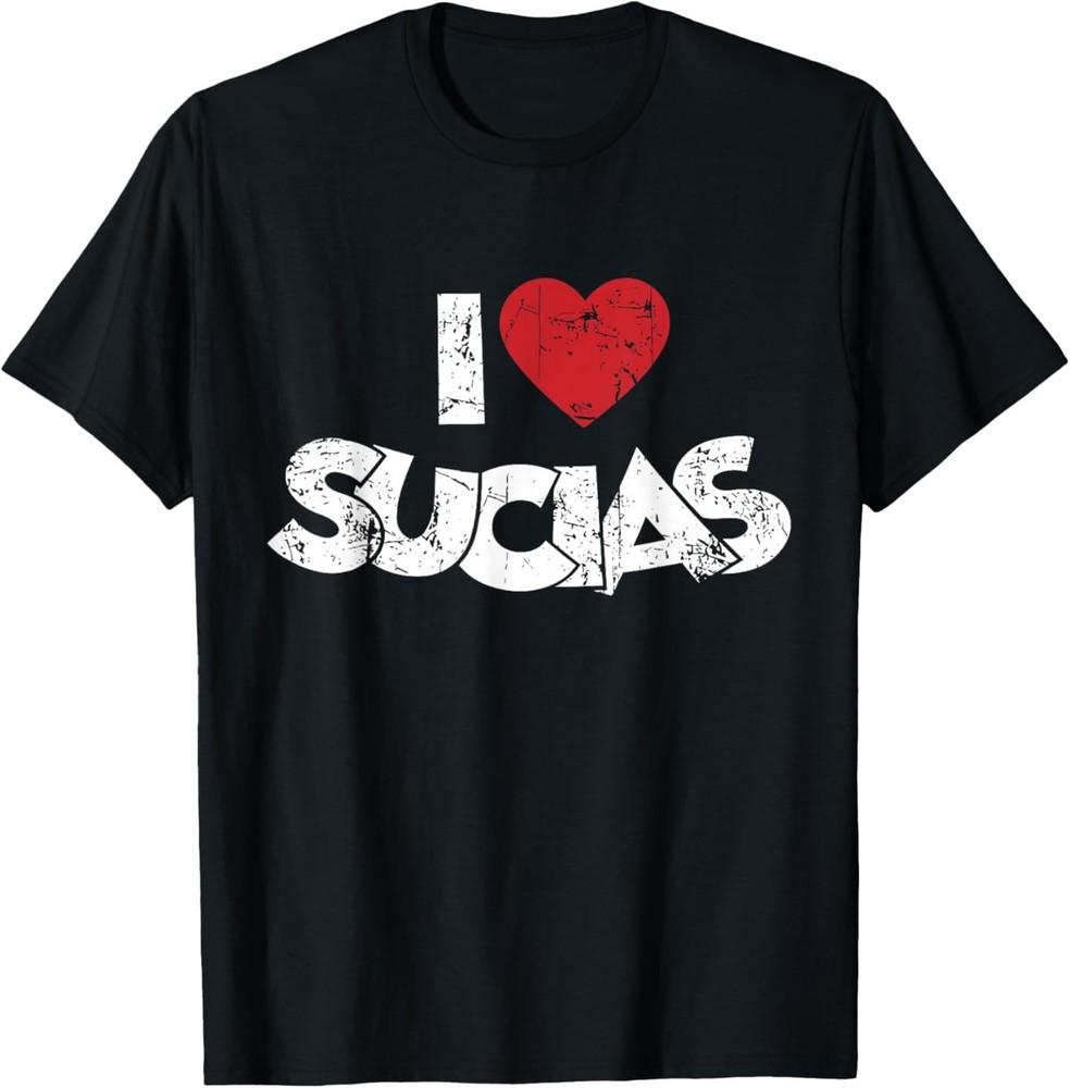 Я люблю Sucias Я люблю Sucias Винтажная Потертая Веселая Испанская Футболка