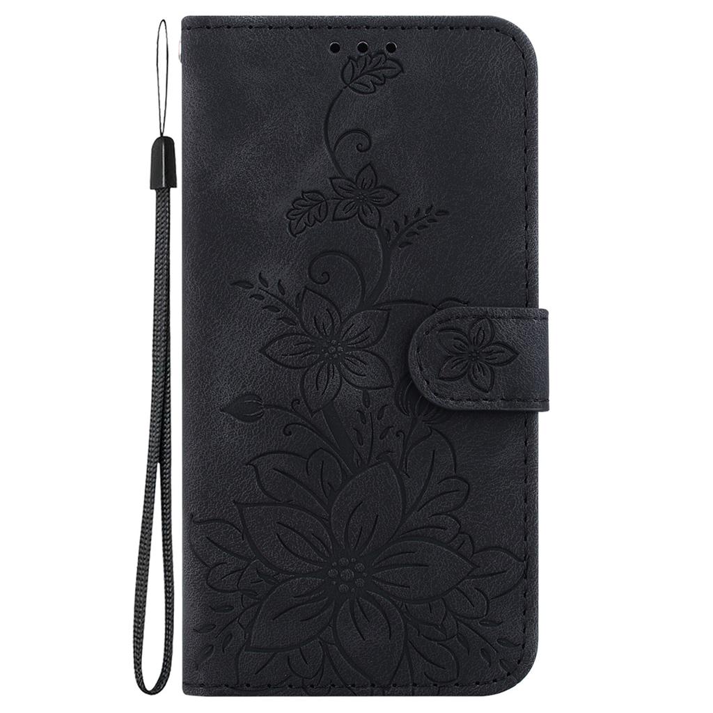 For For Samsung Galaxy S Series,A Series,M Series,Note Series,F Series,J Series.Embossing Process Lily Flower Wallet Leather Flip Cover Case