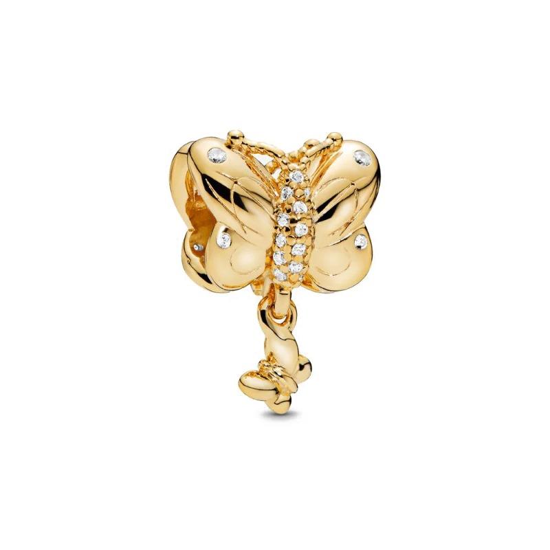 925 Sterling Silver Migratory Bird Butterfly Bee Charm Bead Pendant for DIY Jewelry Bracelet Making