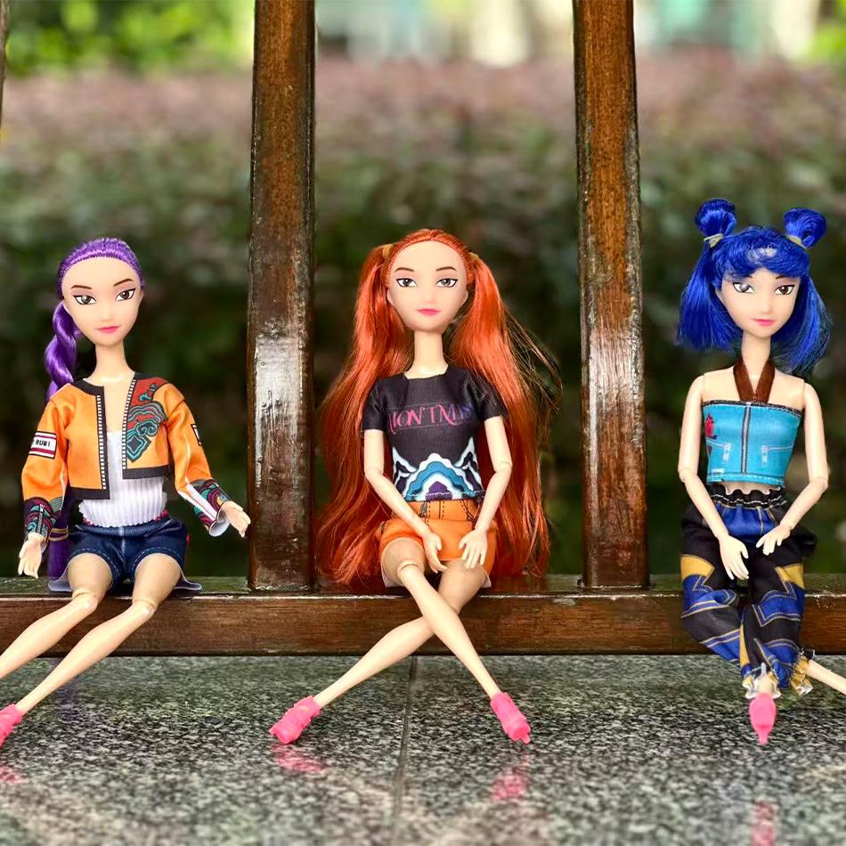 30см Куклы Игрушки Kpop Охотники на демонов Фигурка Игрушка Руми Мира Зои Красивая Принцесса Куклы для маленькой девочки Пластиковая DIY Игрушка для девочек