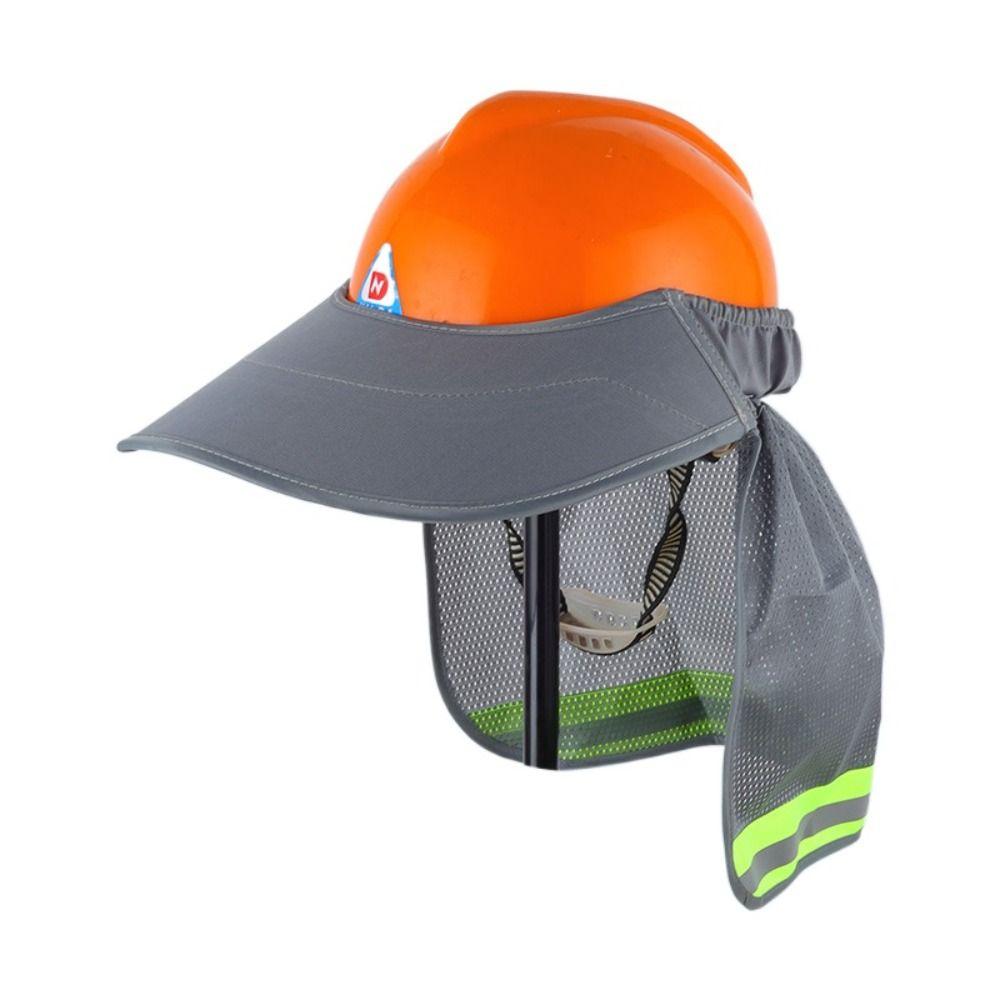 Netting Reflective Hat Brim Breathable Safety Helmet Sunshade Reflective Stripe Cap Cover  Travel
