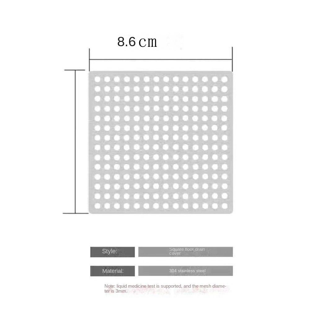 Stainless Steel Drainage Net Cover Square Sink Strainer Drain Filter Toilet