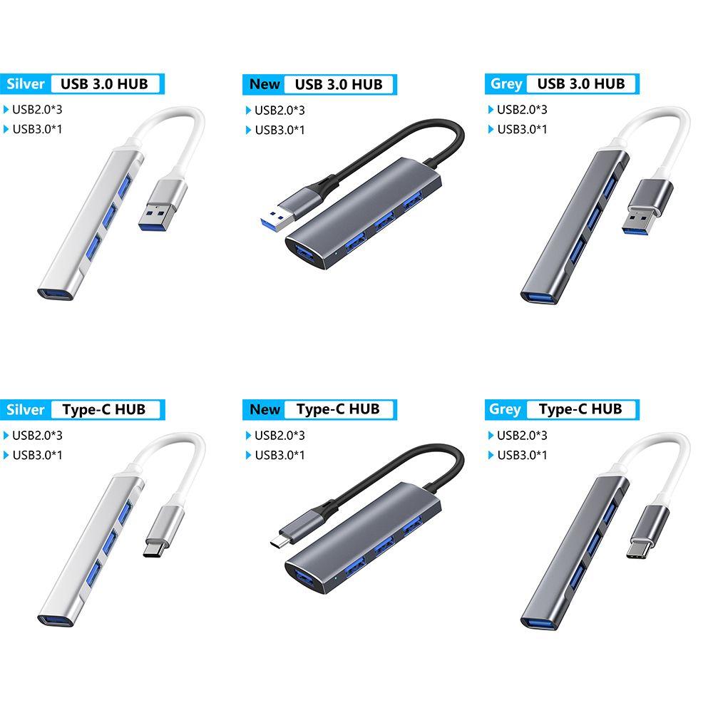 Алюминиевый сплав многопортовый разветвитель 4 порта док-станция USB 3.0 концентратор расширитель Type-C 3.1