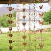 Vintage Style Wind Chime Watering Pot Bell Shape Rain Chains Artistic Sense Hanging Rain Chain for Garden Front Door Ornament