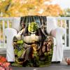 Shrek Theme Printed Blanket - Perfect for Couch, Bed, Travel & Outdoor Use | Machine Washable, Cozy & Durable.