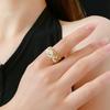 Exquisite Pearl Open Ring Geometry Metal Rings Temperament Vintage Rings  Party