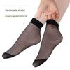 Women's Ultra-Thin Breathable Crystal Short Socks - Anti-Snag, Invisible, Shallow Mouth, Black & Nude